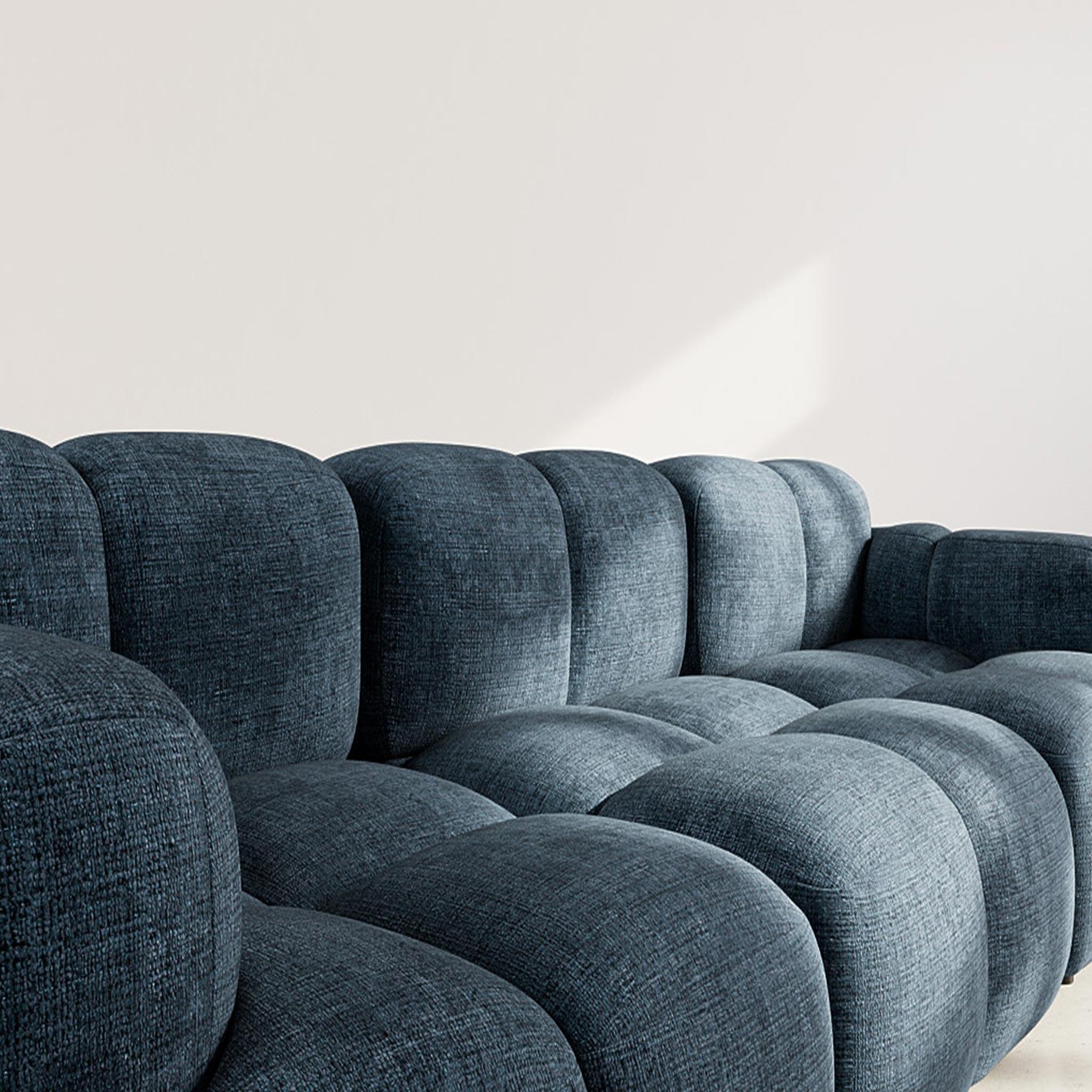 Voir la diapositive 4 : BEST MOBILIER Grace - canapé modulable 3 places en velours texturé