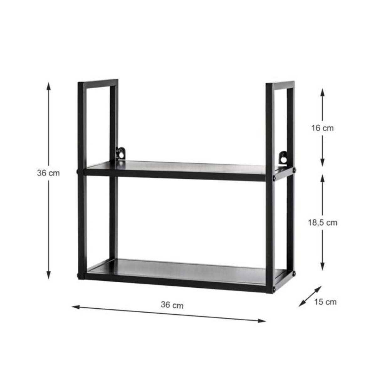 Paris Prix Étagère Murale Design  Nina  36cm Noir