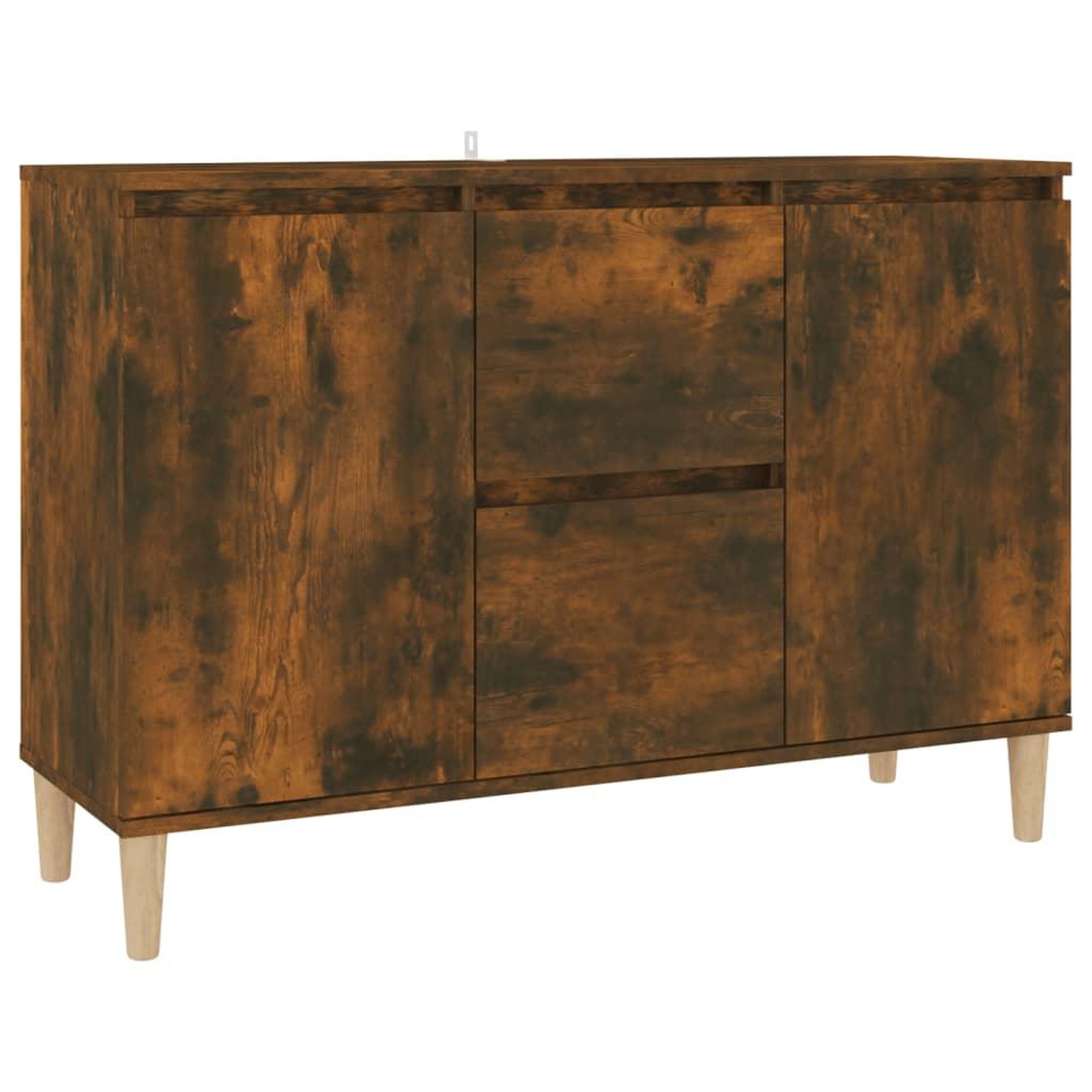 Voir la diapositive 2 : VIDAXL Buffet Chene fume 101x35x70 cm Bois d'ingenierie