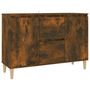Voir la diapositive 2 : VIDAXL Buffet Chene fume 101x35x70 cm Bois d'ingenierie