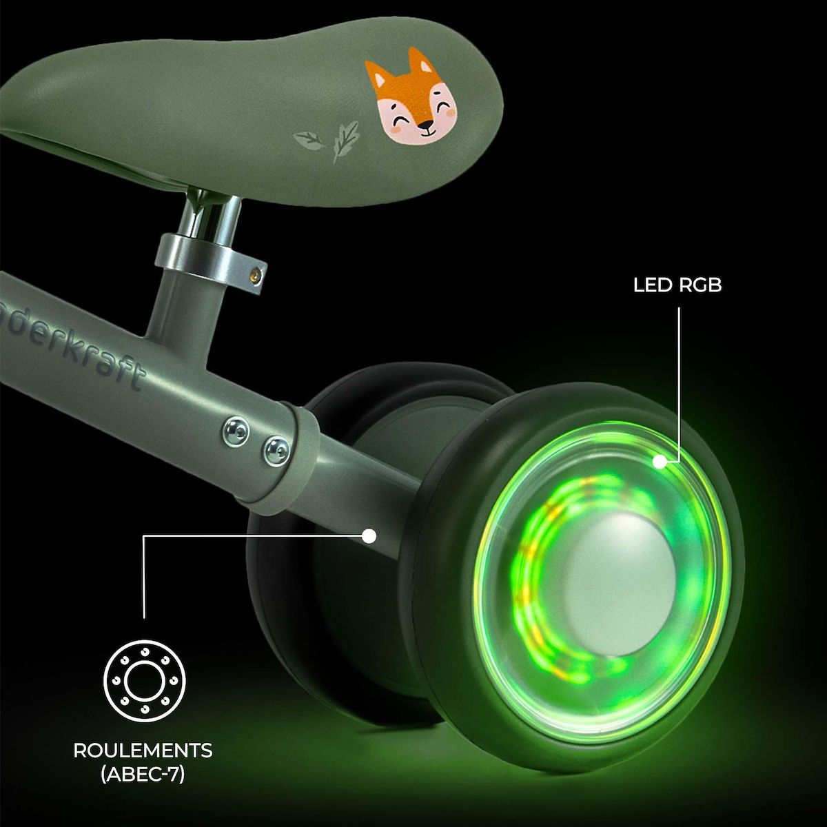 KINDERKRAFT Draisienne enfant roues led dès 2 ans