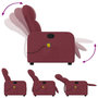 Voir la diapositive 5 : VIDAXL Fauteuil de massage inclinable Rouge bordeaux Tissu