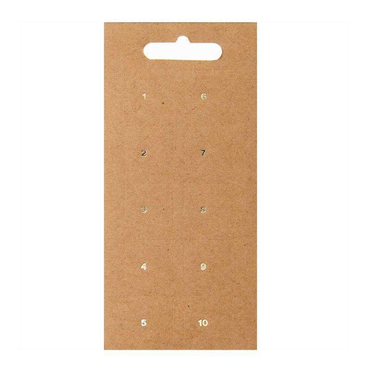 RICO DESIGN 10 feuilles d'autocollants registre papier kraft