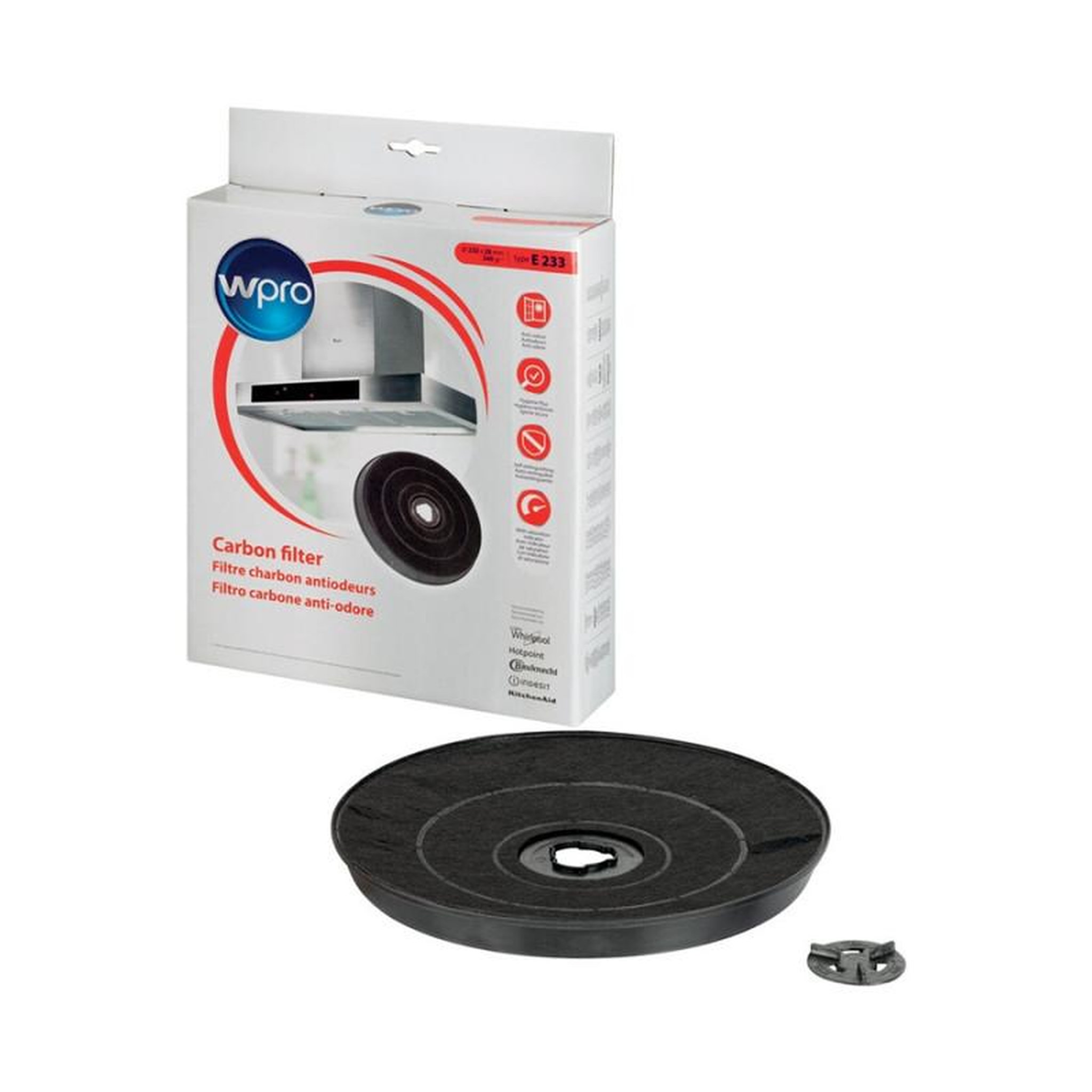 Voir la diapositive 4 : WPRO Accessoire Hotte Wpro FILTRE CHFE233 2