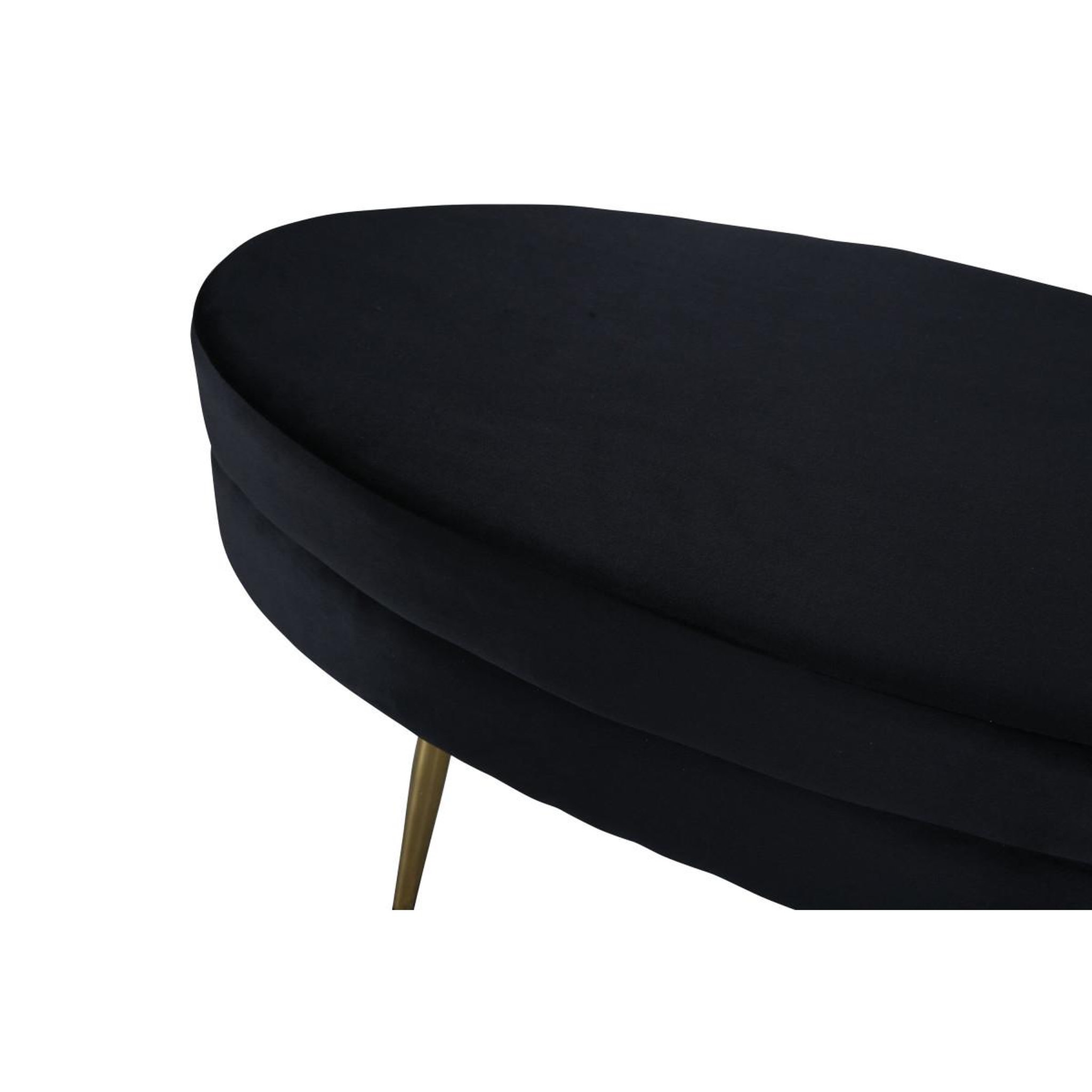 Voir la diapositive 5 : Paris Prix Pouf design en velours  otto  100cm noir