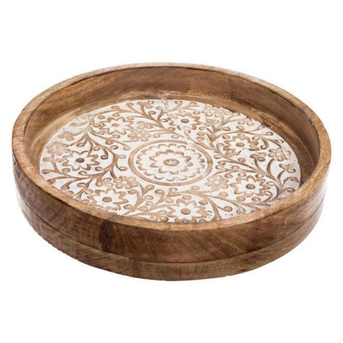 ATMOSPHERA Lot de 2 Plateaux en Bois  Ritual  35cm Naturel