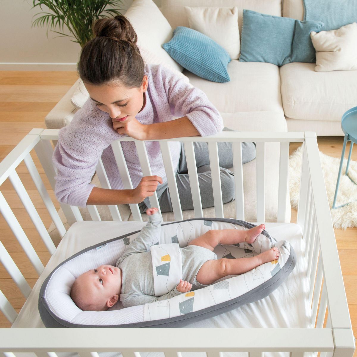 BABYMOOV Cocoon réducteur de lit Bear gris