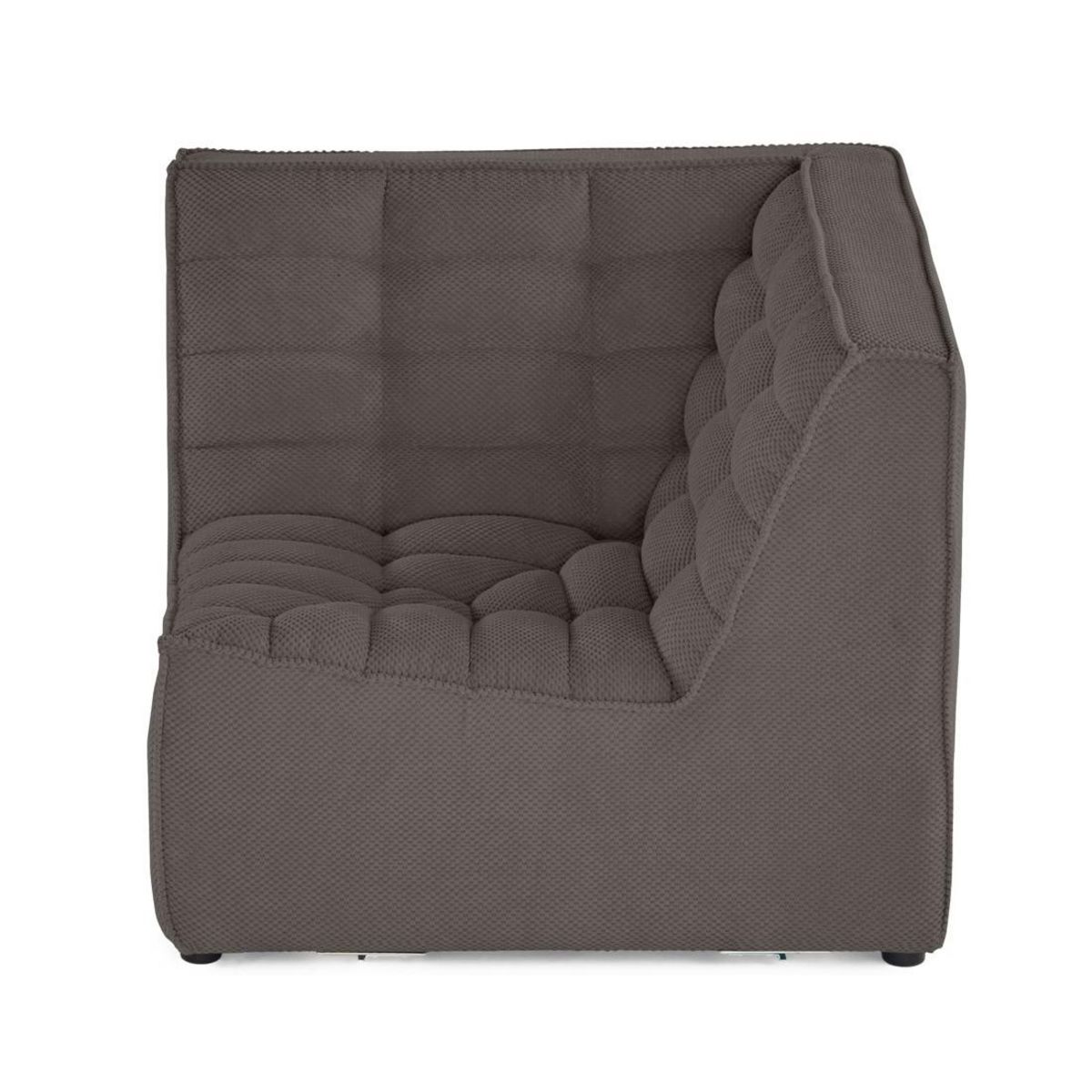 LISA DESIGN Ellie - module d'angle en velours texturé