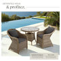 Voir la diapositive 4 : tectake Salon de jardin avec cadre en aluminium marron naturel