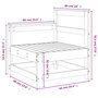 Voir la diapositive 6 : VIDAXL Canape d'angle de jardin bois de pin impregne