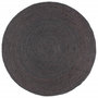 Voir la diapositive 1 : VIDAXL Tapis fait a la main Jute Rond 210 cm Gris fonce