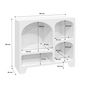 Voir la diapositive 4 : SWEEEK Buffet organique plusieurs niches 4 compartiments. buffet bas. effet bois blanc 90cm