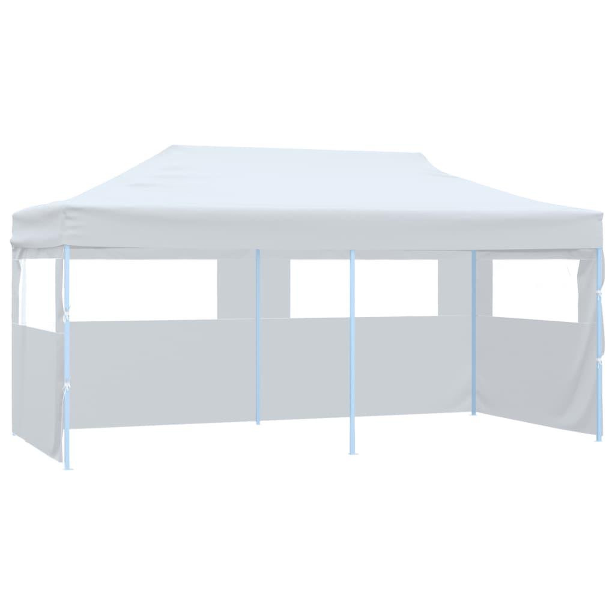 VIDAXL Tente de reception pliable avec parois 3 x 6 m acier blanc