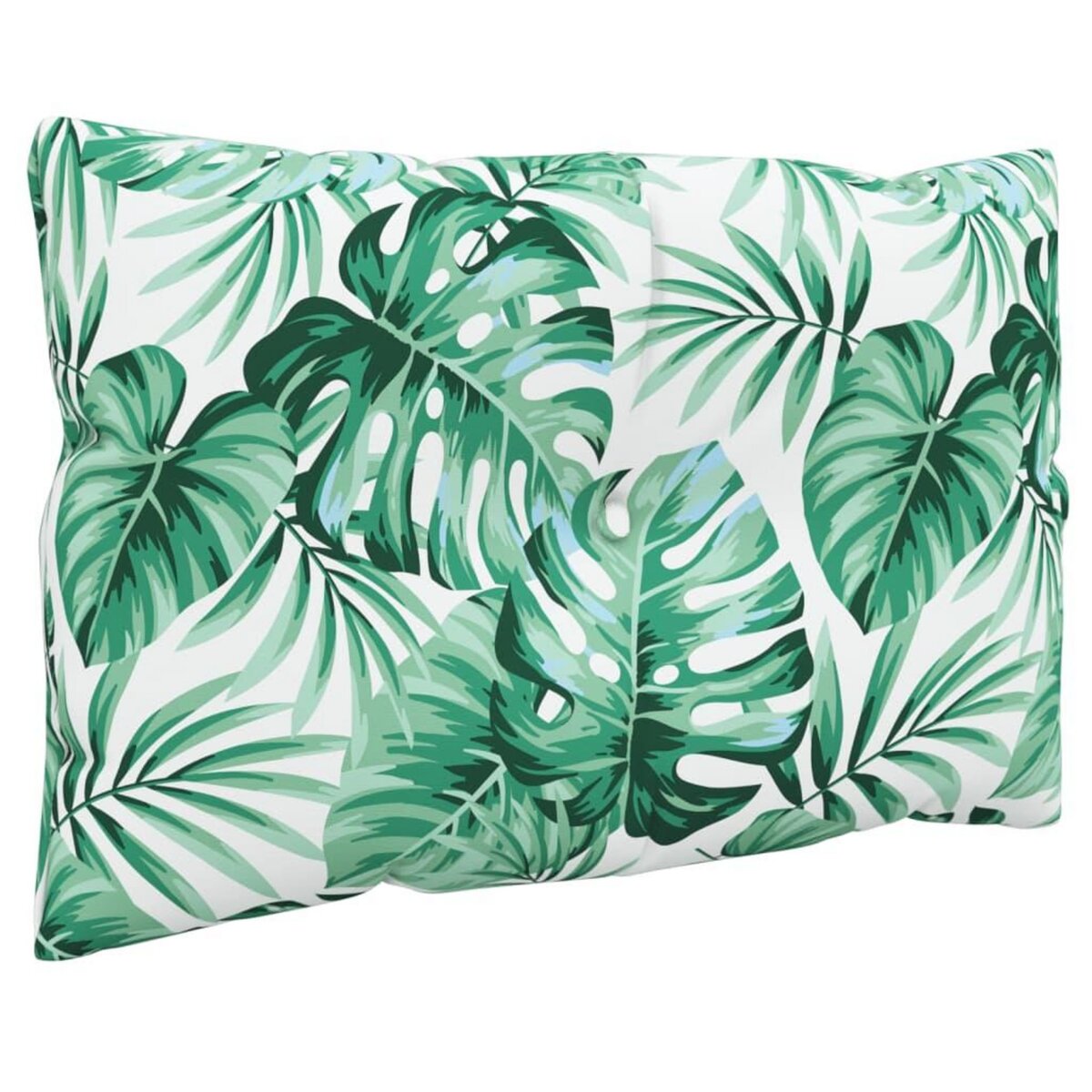 VIDAXL Coussins de palette lot de 3 motif de feuilles tissu