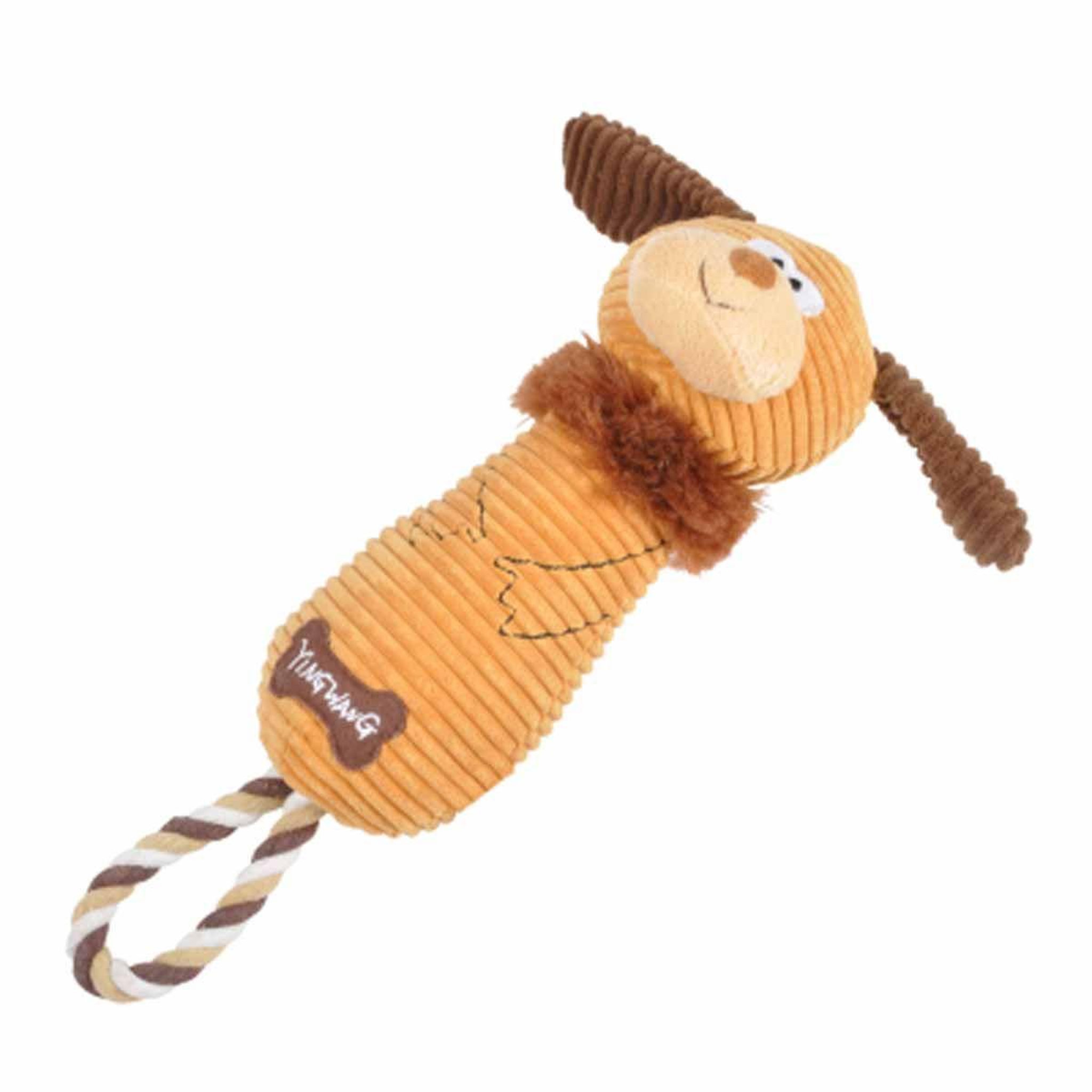 Voir la diapositive 1 : HOMEA Peluche pour chien  chien  34cm marron