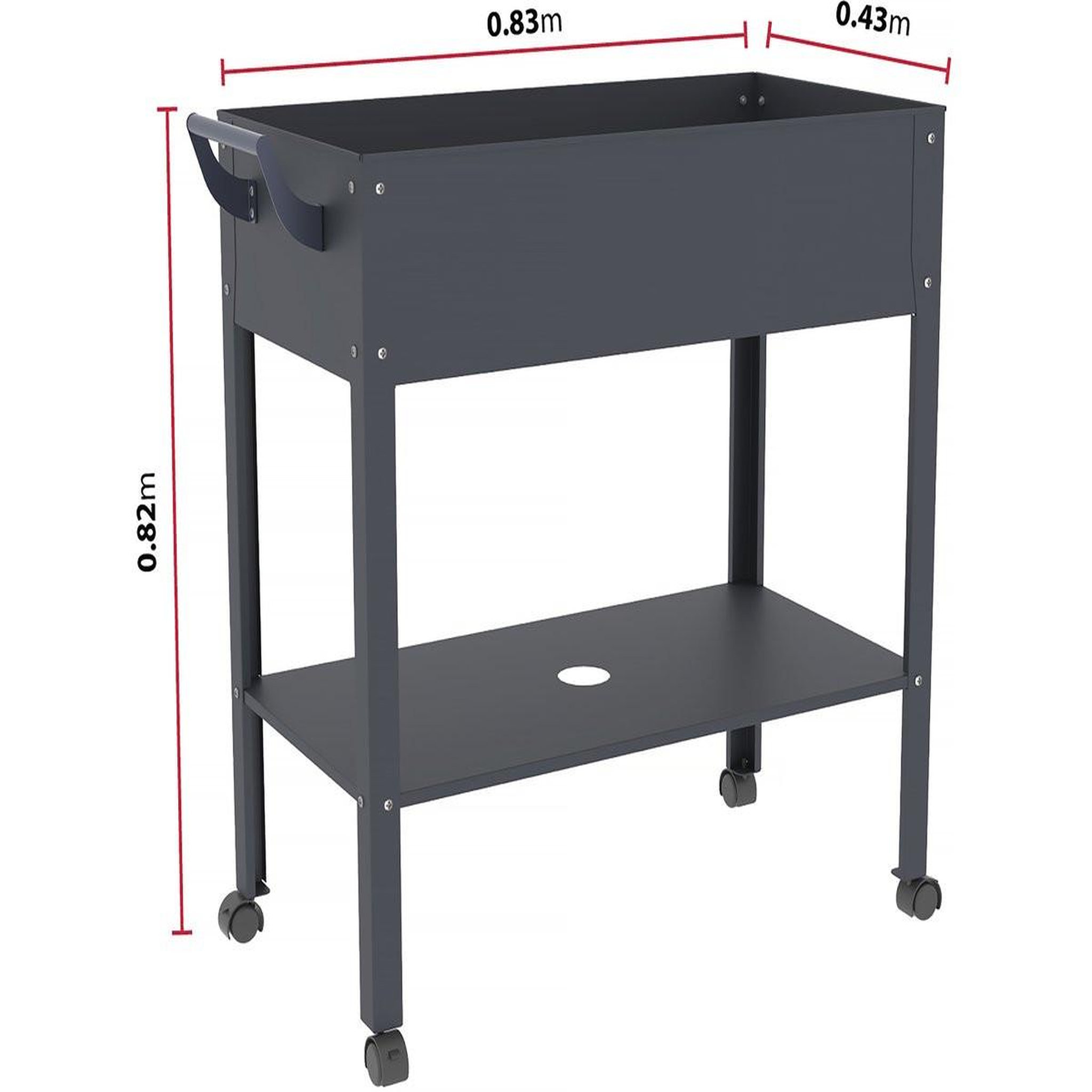 Voir la diapositive 4 : Habitat et Jardin Table de rempotage  hibiscus  - 82 x 43 x 83 cm - anthracite