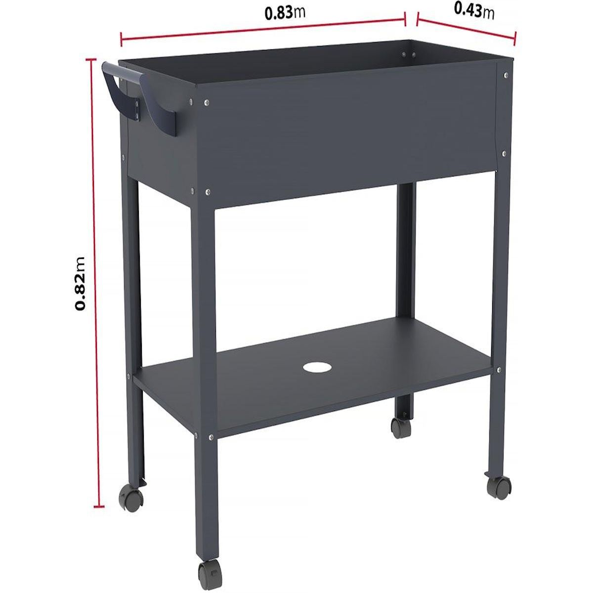 Habitat et Jardin Table de rempotage  Hibiscus  - 82 x 43 x 83 cm - Anthracite