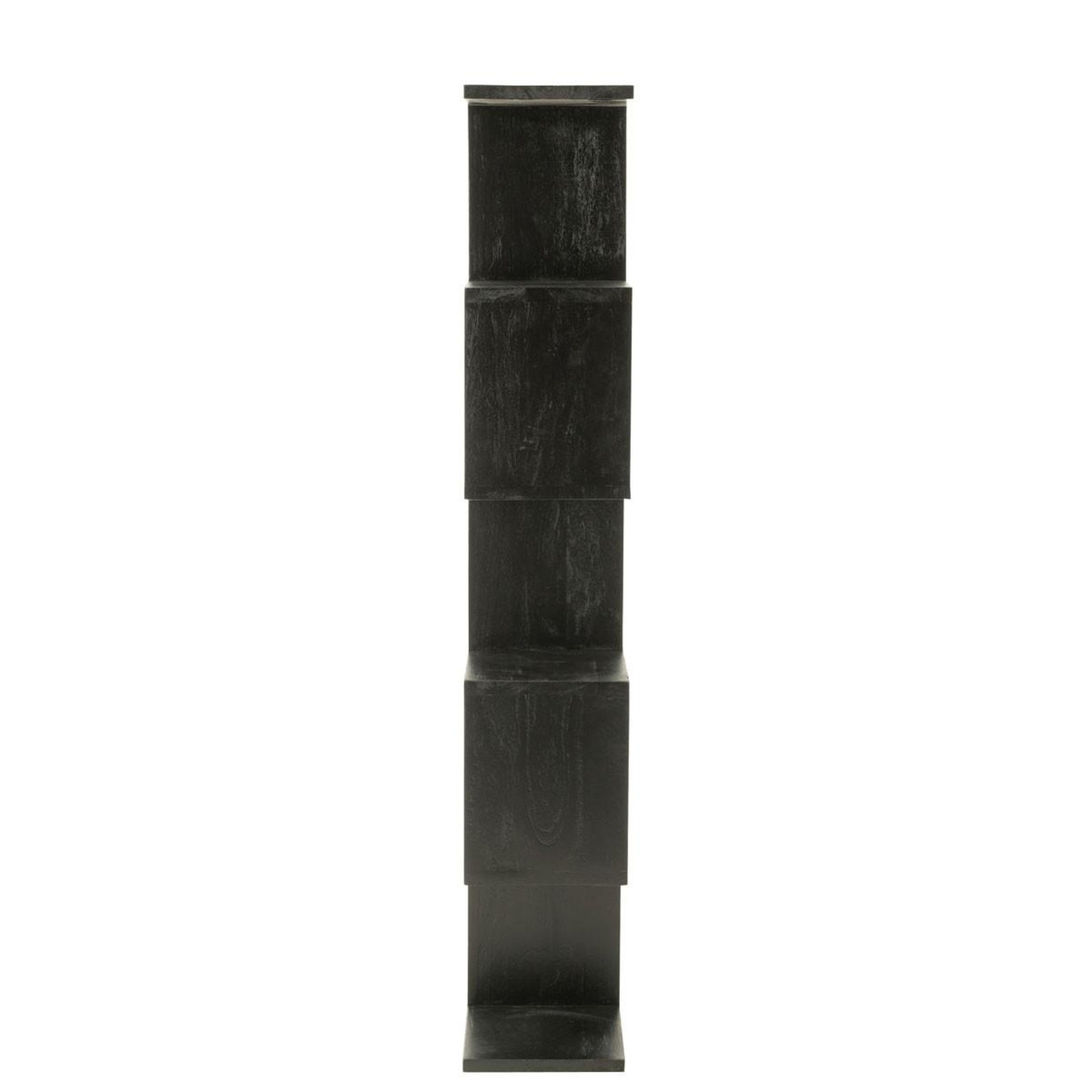 Voir la diapositive 4 : J-LINE Bibliothèque en Bois  Lattes Verticales  180cm Noir