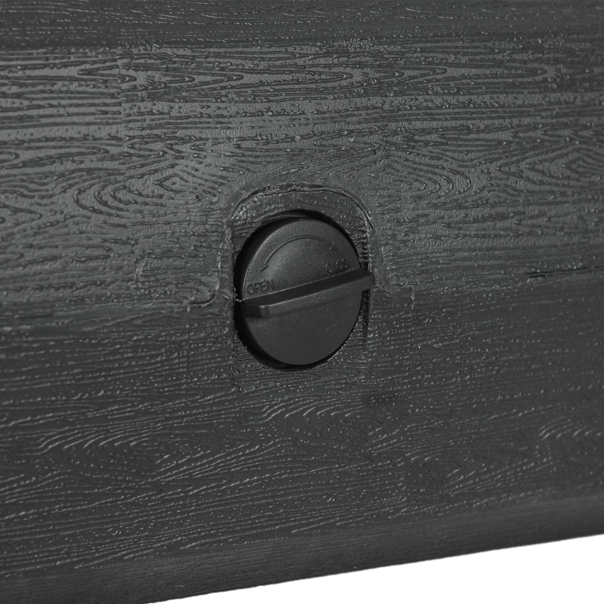 Voir la diapositive 5 : OUTSUNNY Pied de parasol carré base de lestage dim. 49L x 49l x 36,5H cm HDPE aspect bois noir