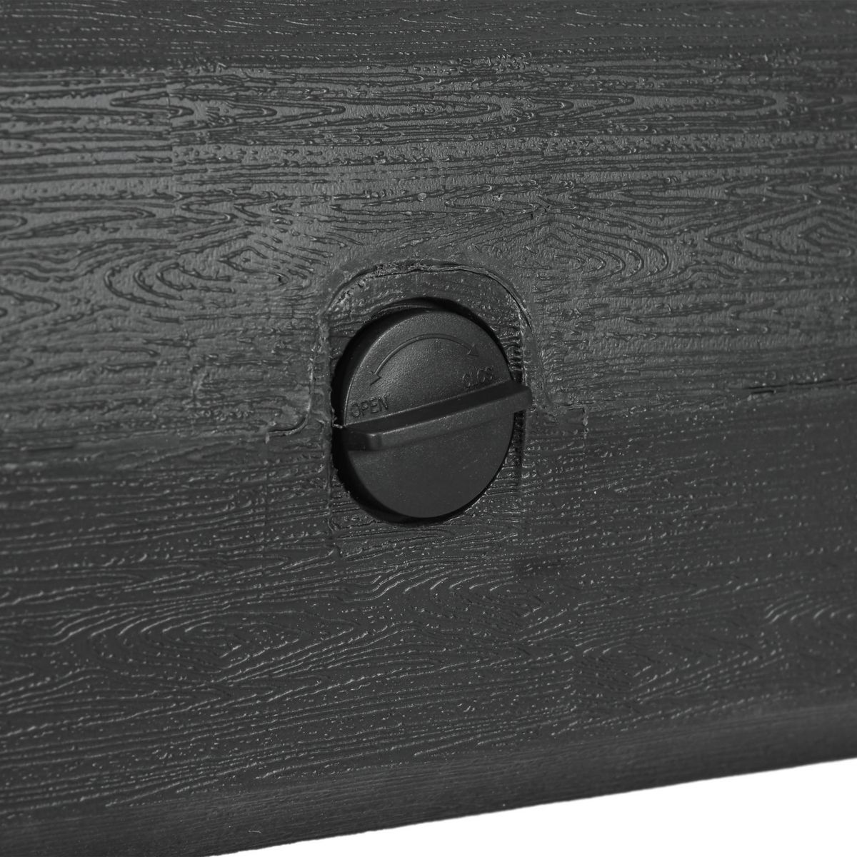 OUTSUNNY Pied de parasol carré base de lestage dim. 49L x 49l x 36,5H cm HDPE aspect bois noir