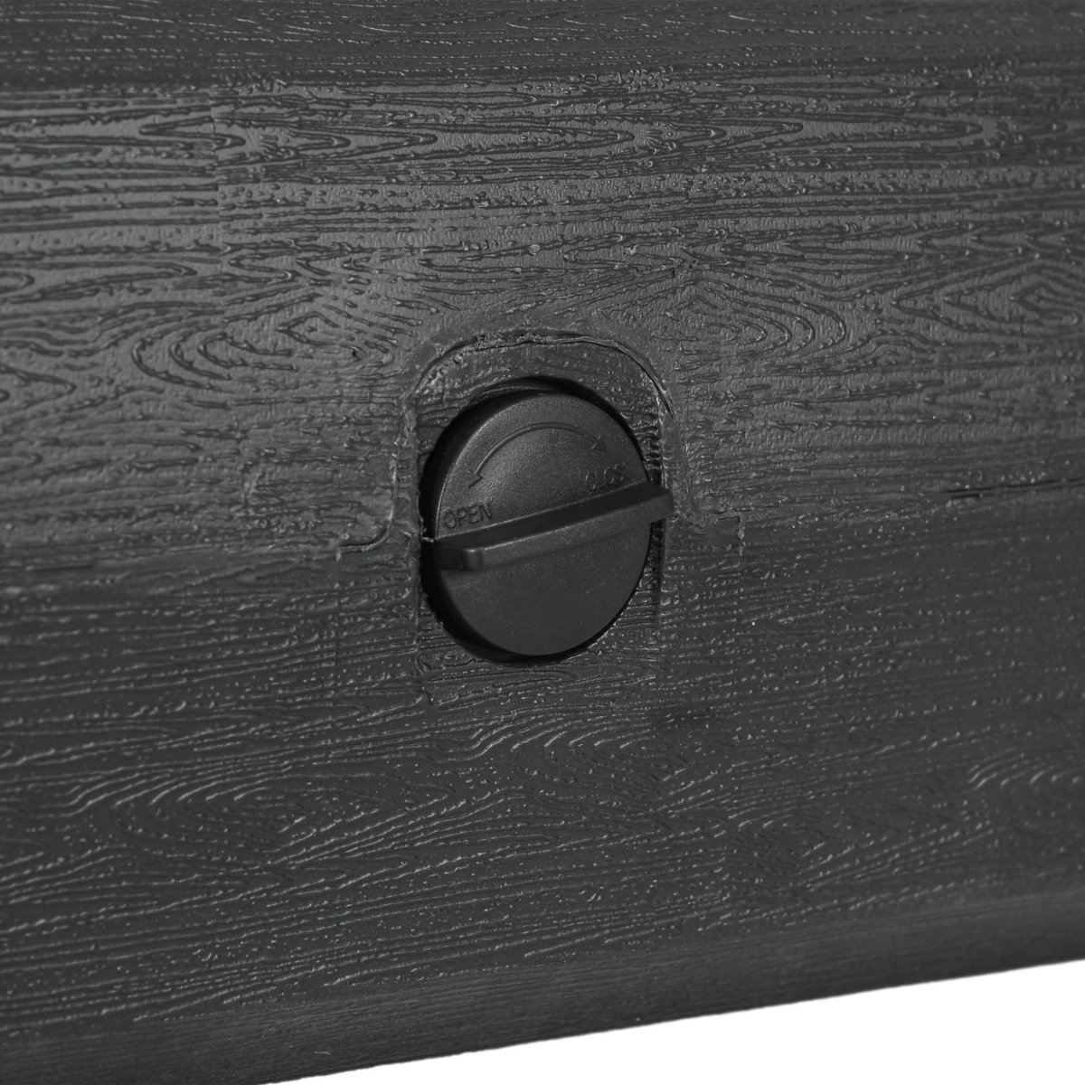 OUTSUNNY Pied de parasol carré base de lestage dim. 49L x 49l x 36,5H cm HDPE aspect bois noir