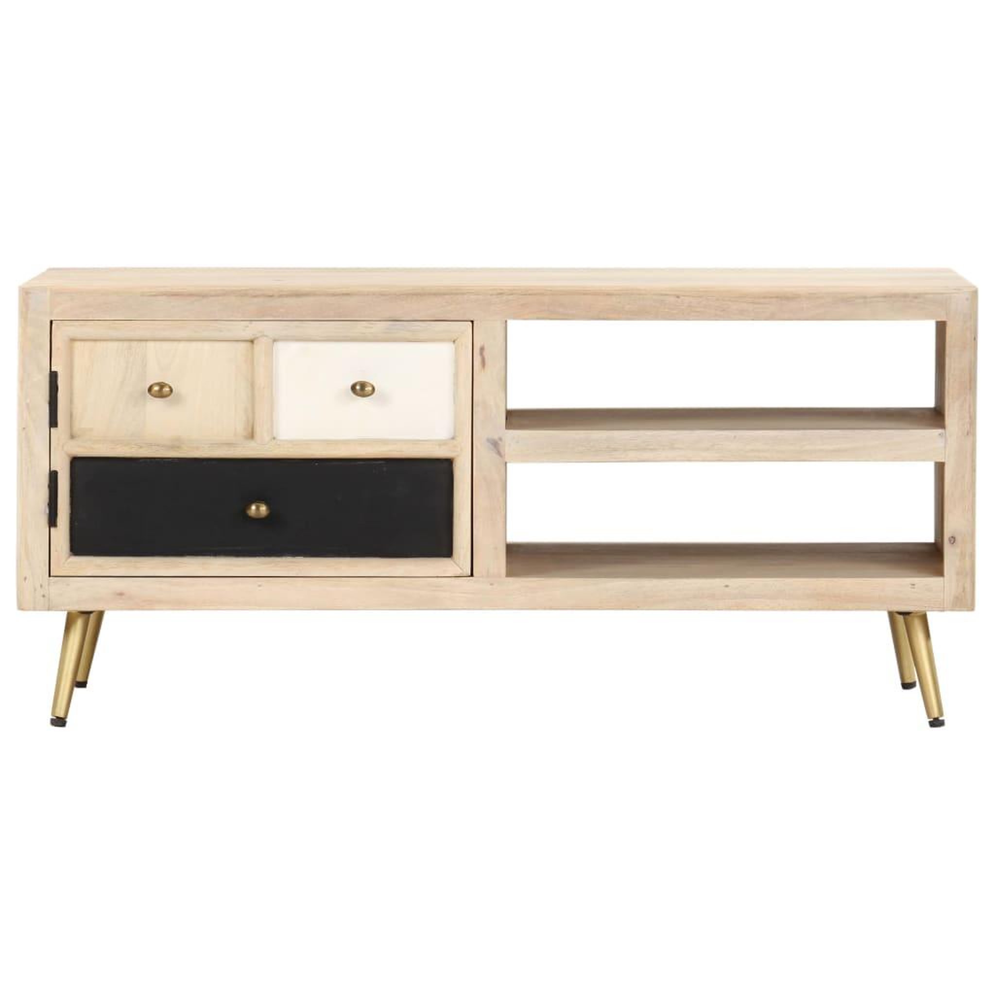 Voir la diapositive 2 : VIDAXL Table basse 90x45x40 cm bois de manguier massif