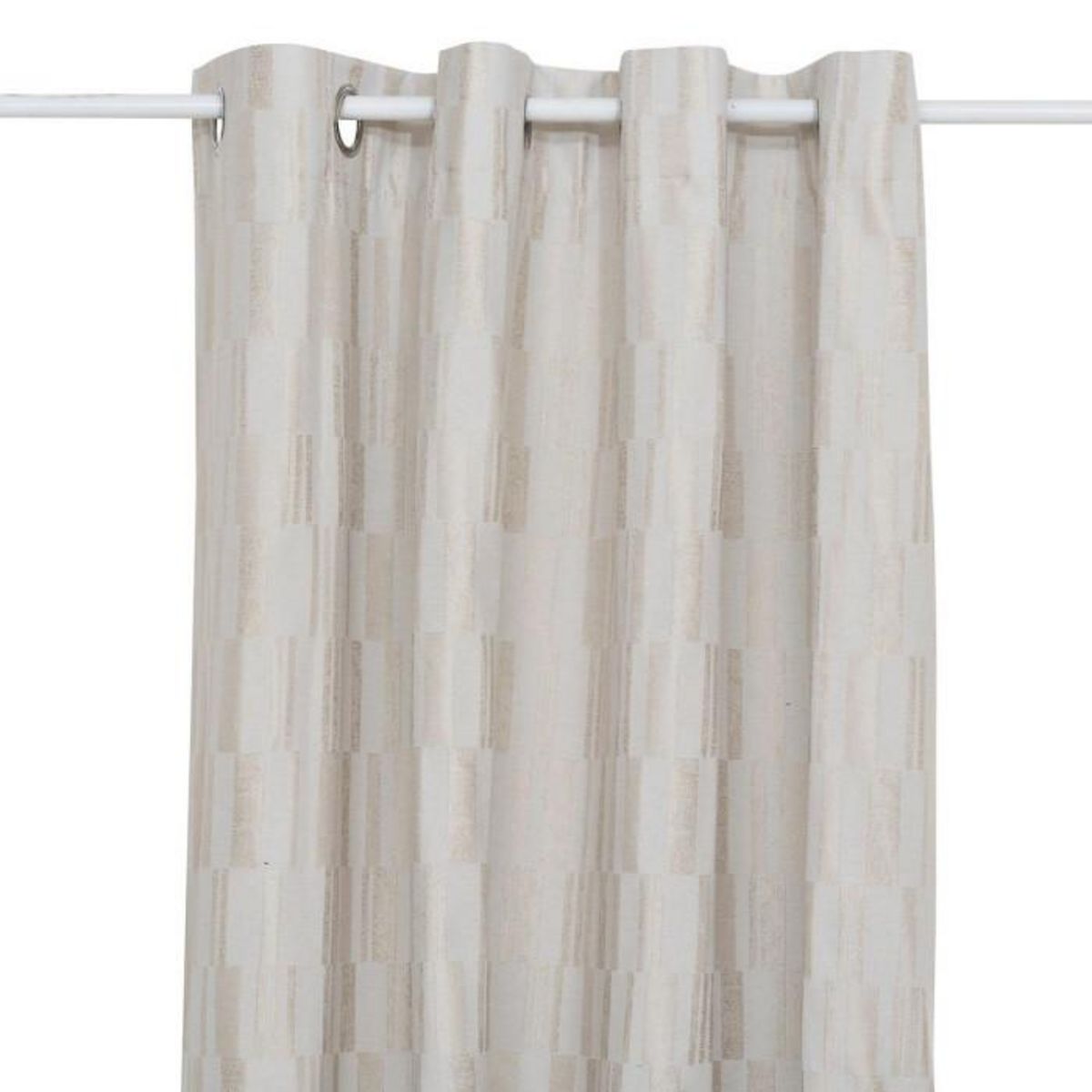ATMOSPHERA Rideau Jacquard à Œillets  Leyna  140x260cm Beige Lin