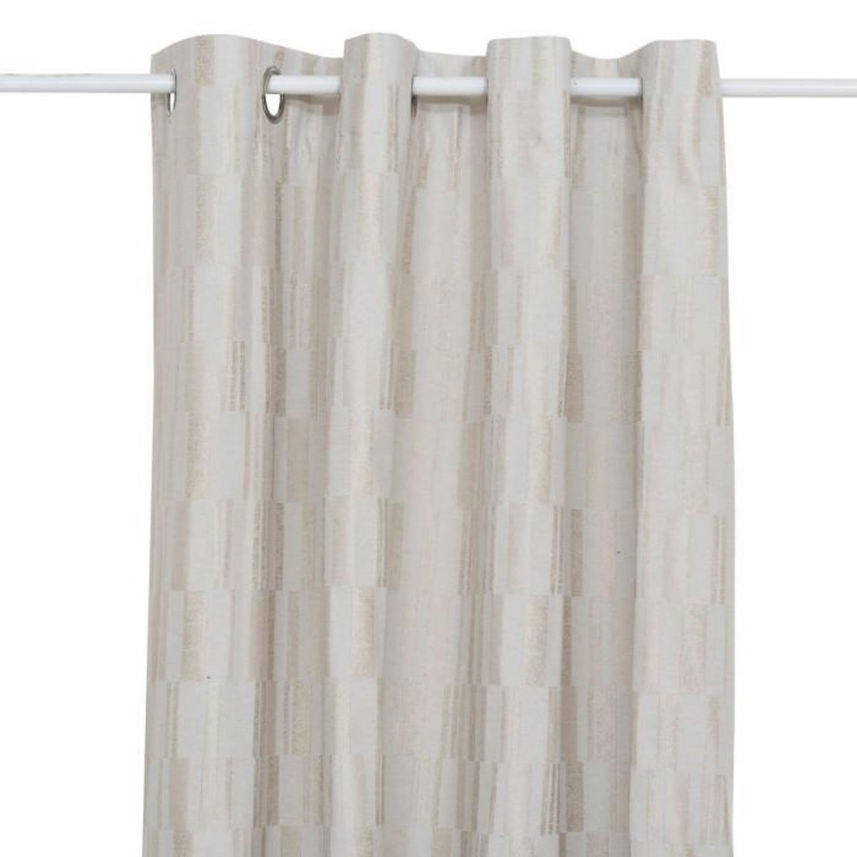 ATMOSPHERA Rideau Jacquard à Œillets  Leyna  140x260cm Beige Lin