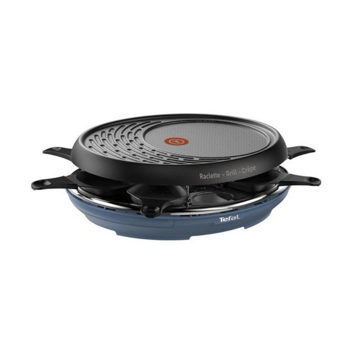 TEFAL Appareil à raclette 8 personnes 1050w + gril + crêpière - re310401