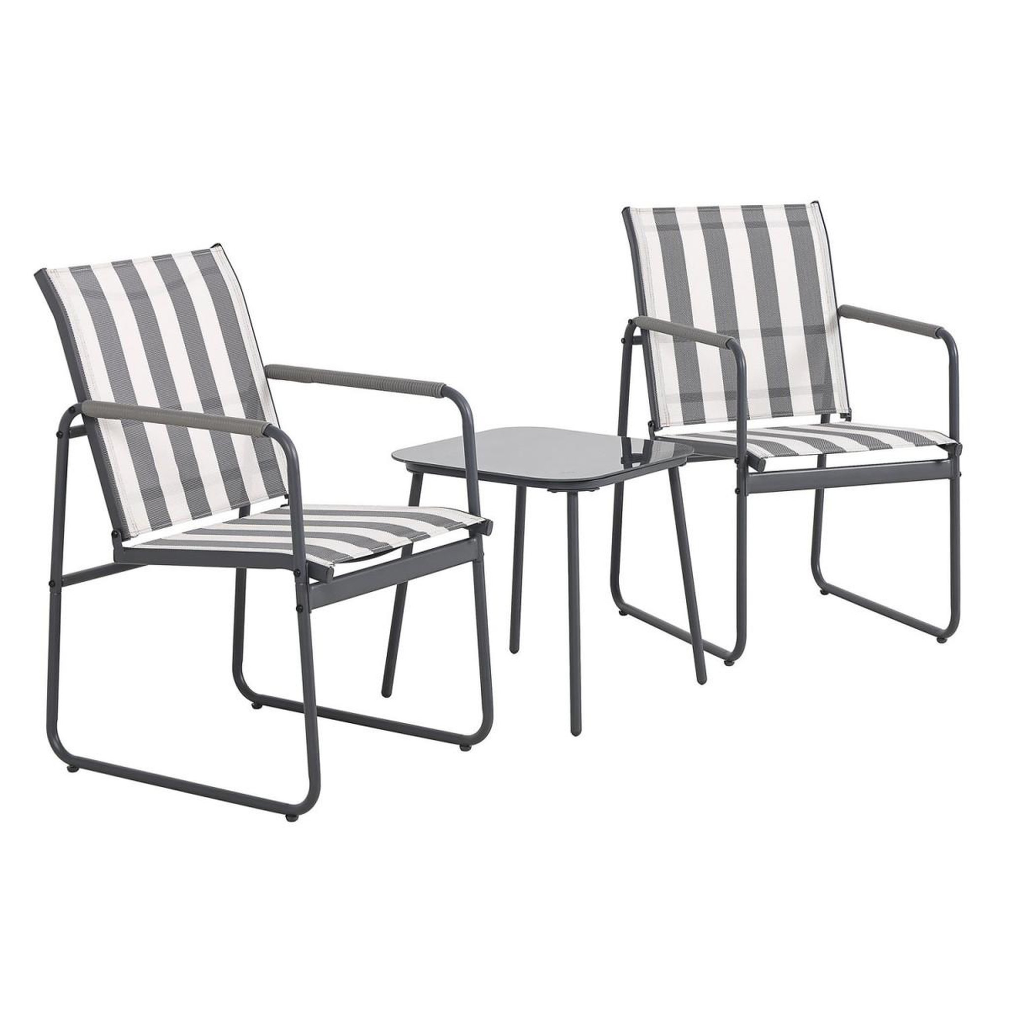 The Home Deco Factory Salon de jardin 3 pièces  namur  82cm gris