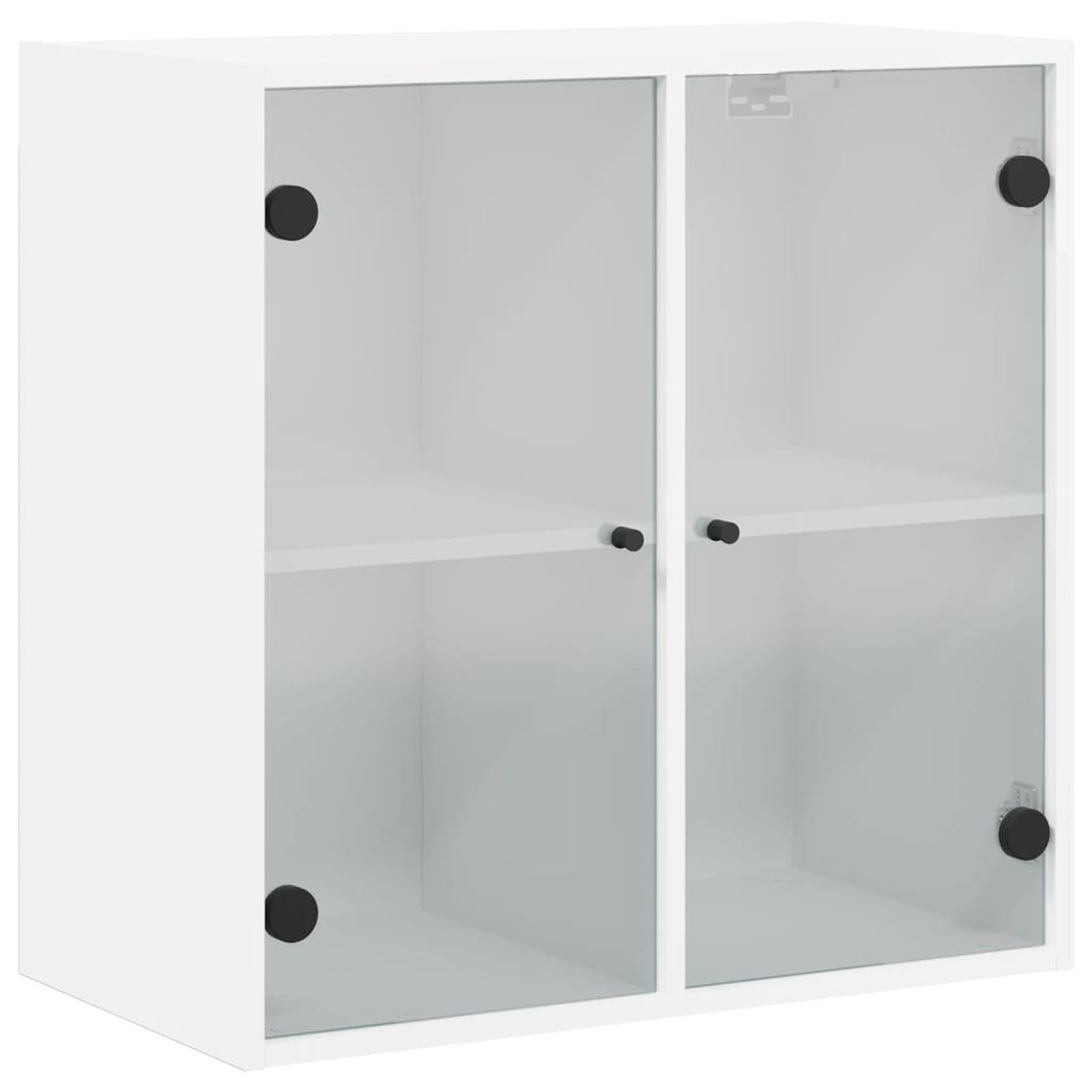 Voir la diapositive 2 : VIDAXL Armoire murale avec portes en verre blanc 68x37x68,5 cm
