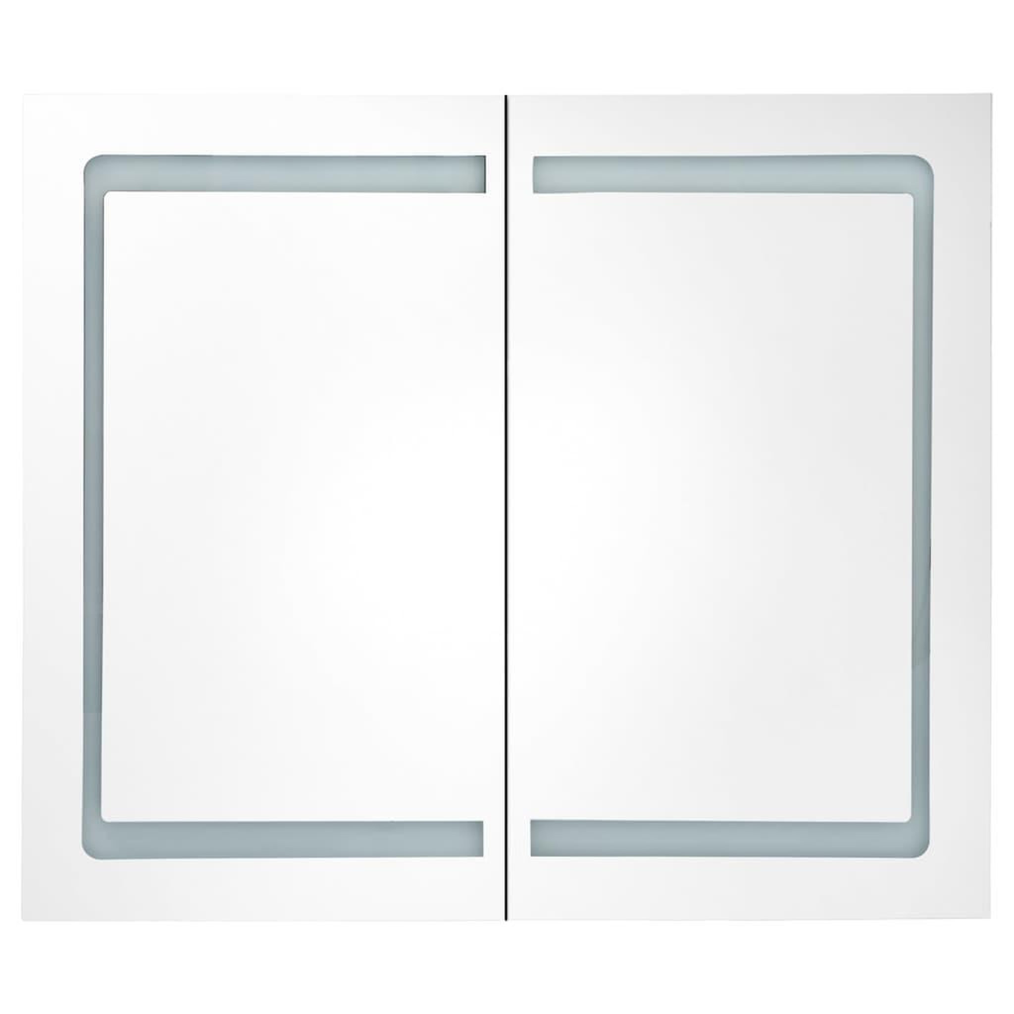 Voir la diapositive 4 : VIDAXL Armoire de salle de bain a miroir led 80x12,2x68 cm