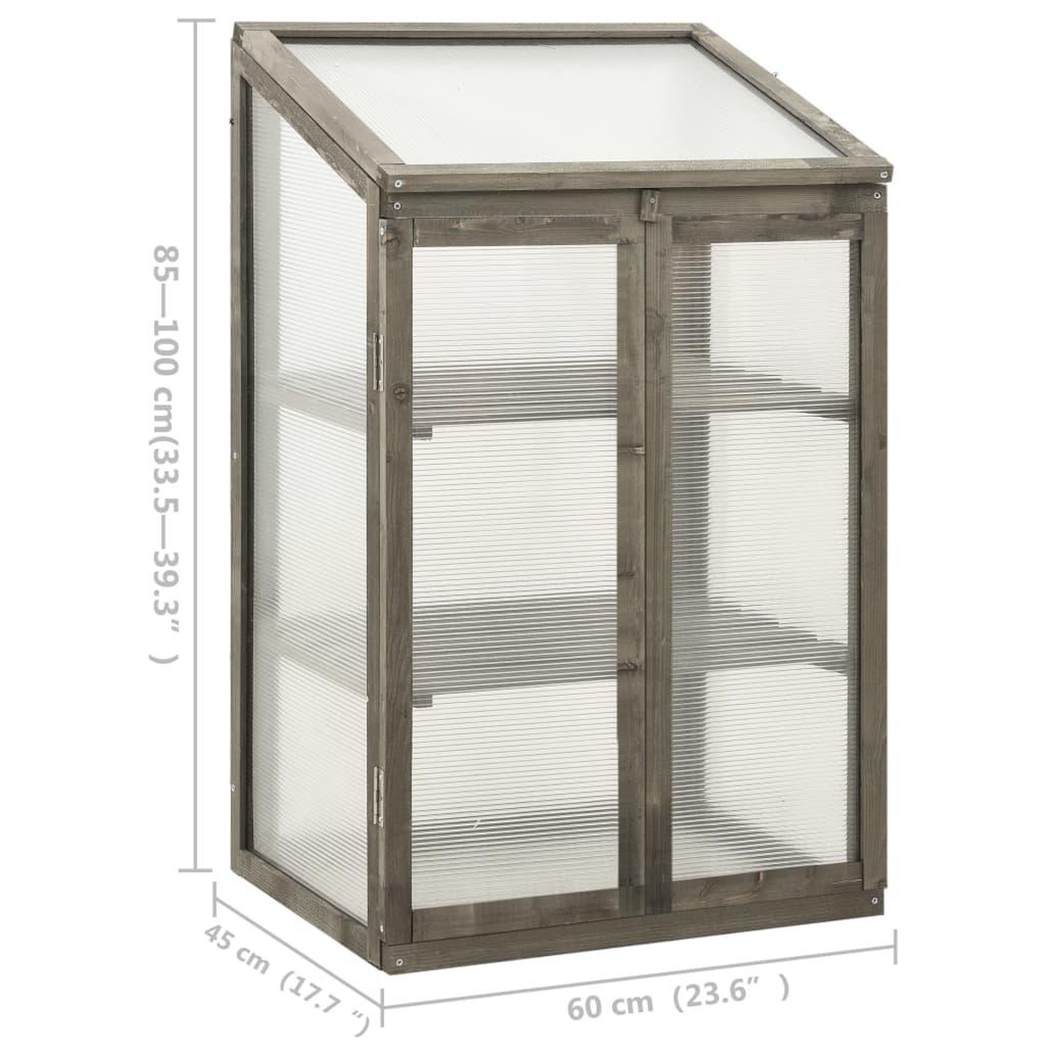 Voir la diapositive 6 : VIDAXL Serre 60x45x100 cm Bois de sapin