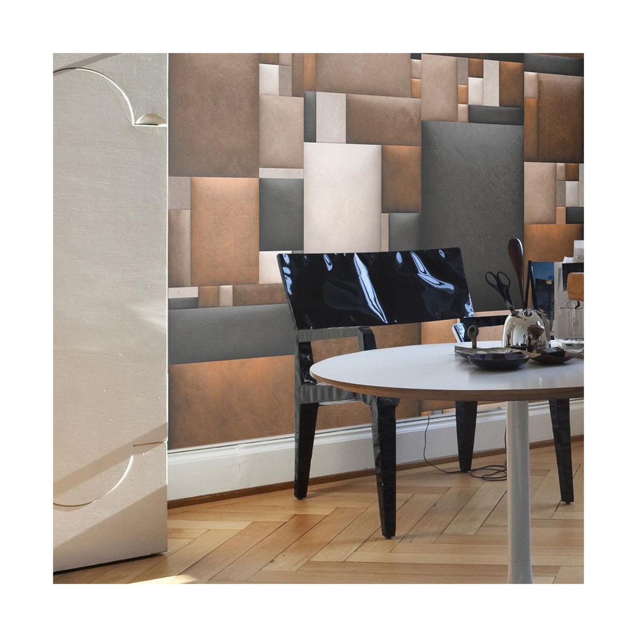 Paris Prix Papier peint  leather blocks  50x1000cm