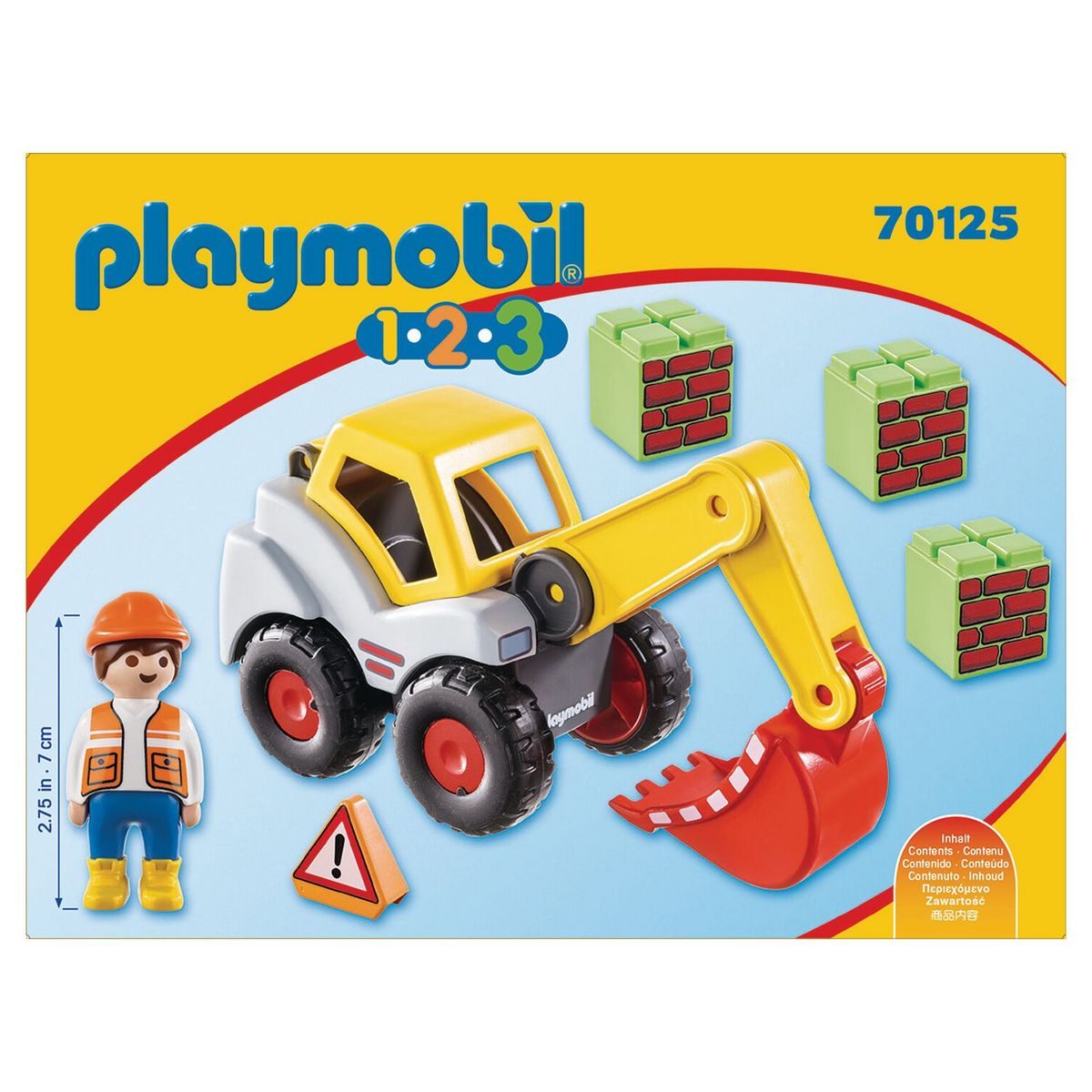 PLAYMOBIL 70125 - 1.2.3 -  Pelleteuse