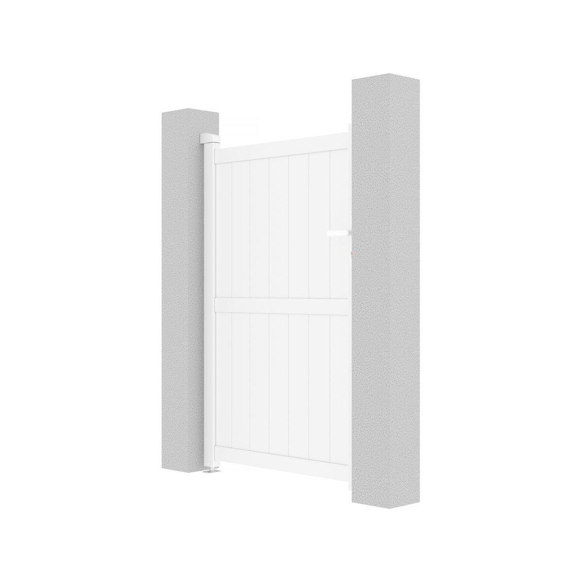 Habitat et Jardin Portillon aluminium  Lola  - 101.2 x 155.9 cm - Blanc