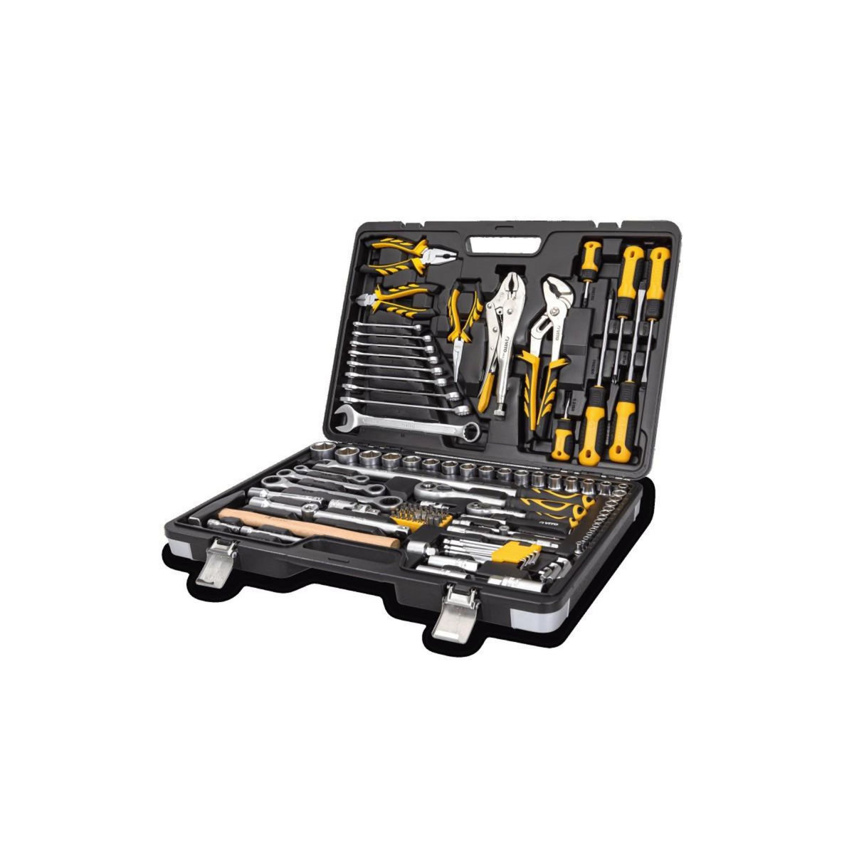 VITO Boite à outils 119 pièces Chrome vanadium - Caisse à outils complète douilles clés tournevis Mallette de bricolage VITO