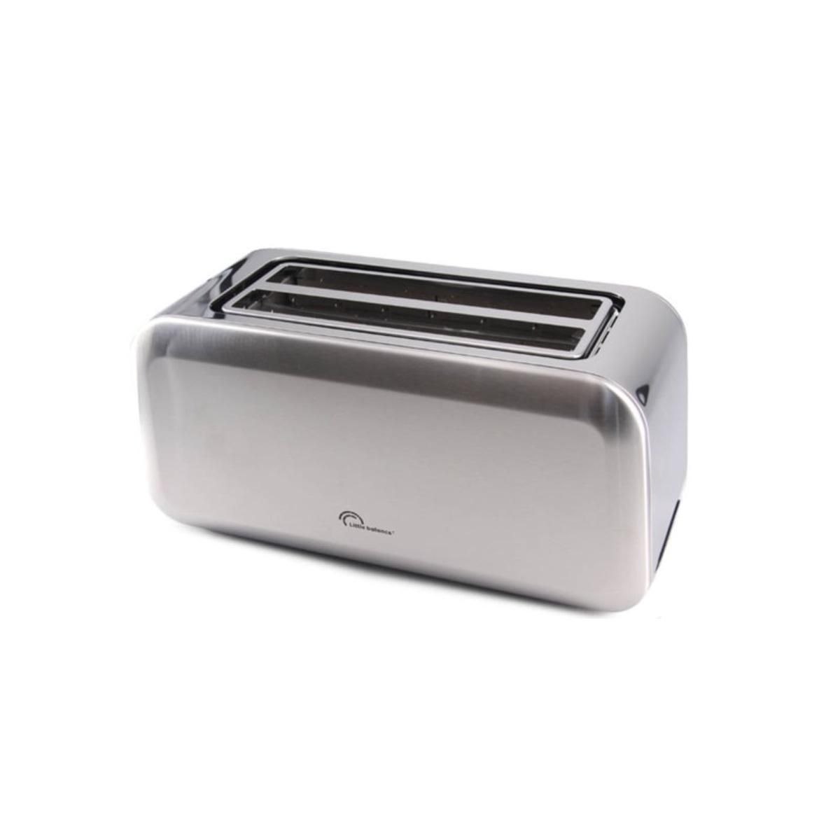 LITTLE BALANCE Grille-pains 2 fentes 1450w inox - 8697