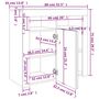 Voir la diapositive 6 : VIDAXL Buffet avec lumieres LED gris beton 80x35x75 cm