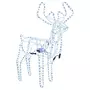 VIDAXL Renne de Noël avec tete mobile Blanc froid 76x42x87 cm