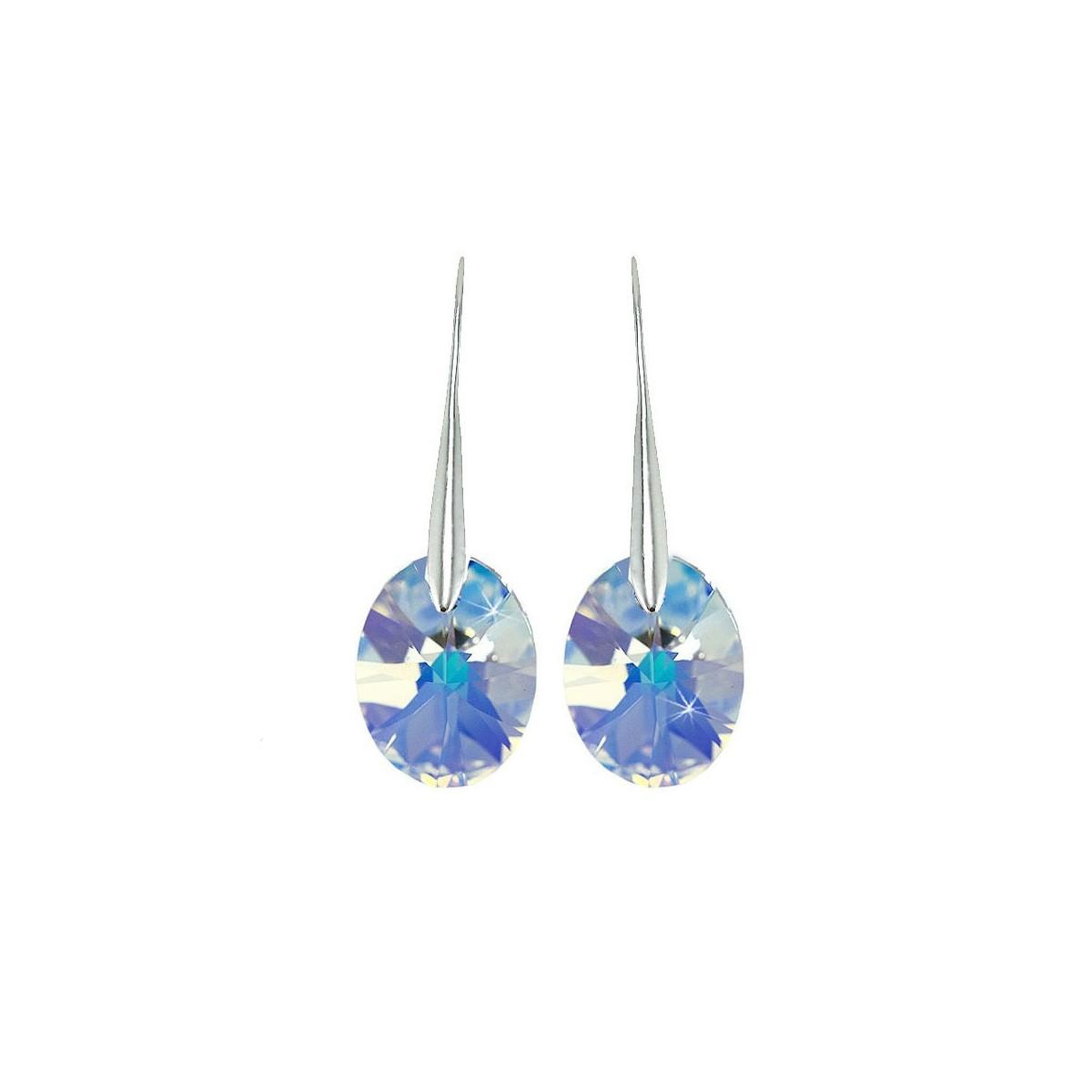 SC CRYSTAL Boucles d'oreilles SC Crystal ornées de Cristaux scintillants