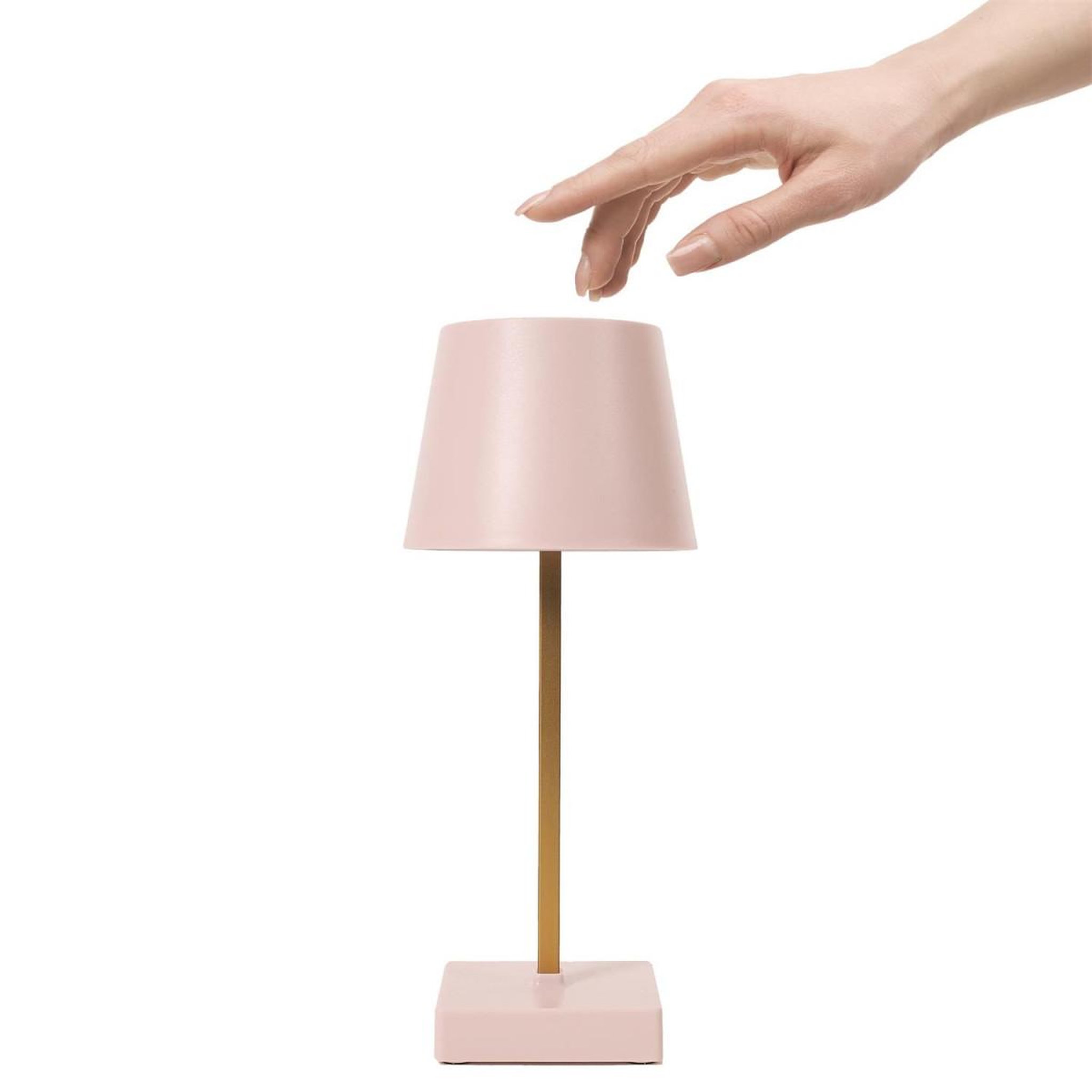Voir la diapositive 3 : The Home Deco Factory Lampe à Poser Led  Tactile  26cm Rose