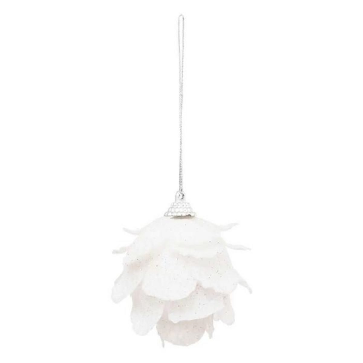 ATMOSPHERA Lot de 3 Sujets de Noël  Fleurs  7cm Blanc