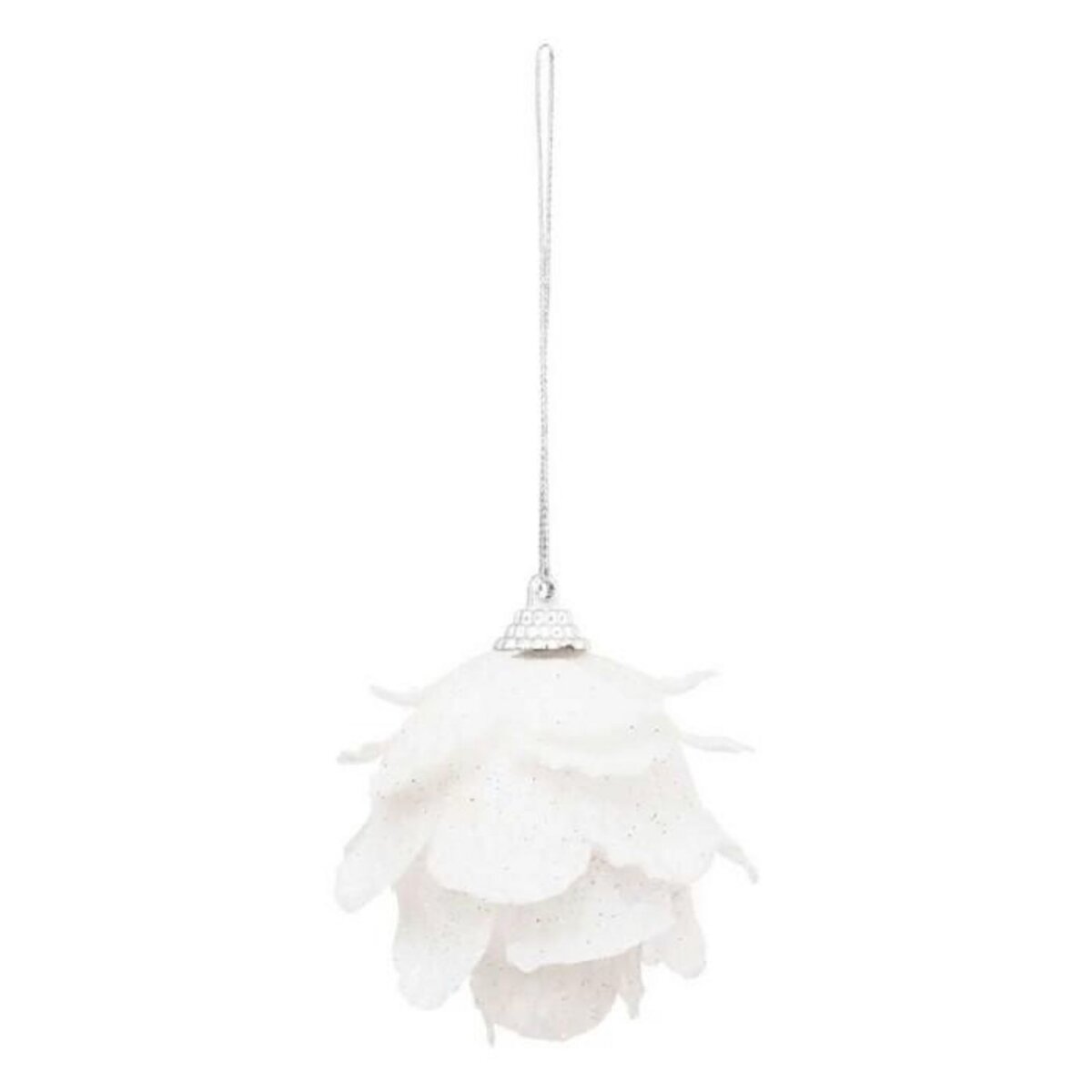 ATMOSPHERA Lot de 3 Sujets de Noël  Fleurs  7cm Blanc