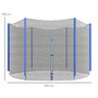 Voir la diapositive 3 : HOMCOM Filet de sécurité trampoline porte zipée Ø 305 cm 6 poteaux bleu noir