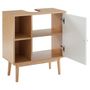 Voir la diapositive 2 : Meuble de salle de bain sous-vasque 2 niches et 1 porte L60cm QUARTEIRA
