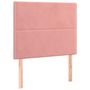 Voir la diapositive 4 : VIDAXL Tete de lit a LED Rose 100x5x118/128 cm Velours