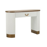 Paris Prix Console en Bois Avec 1 Tiroir  Tolosa  121cm Blanc & Naturel