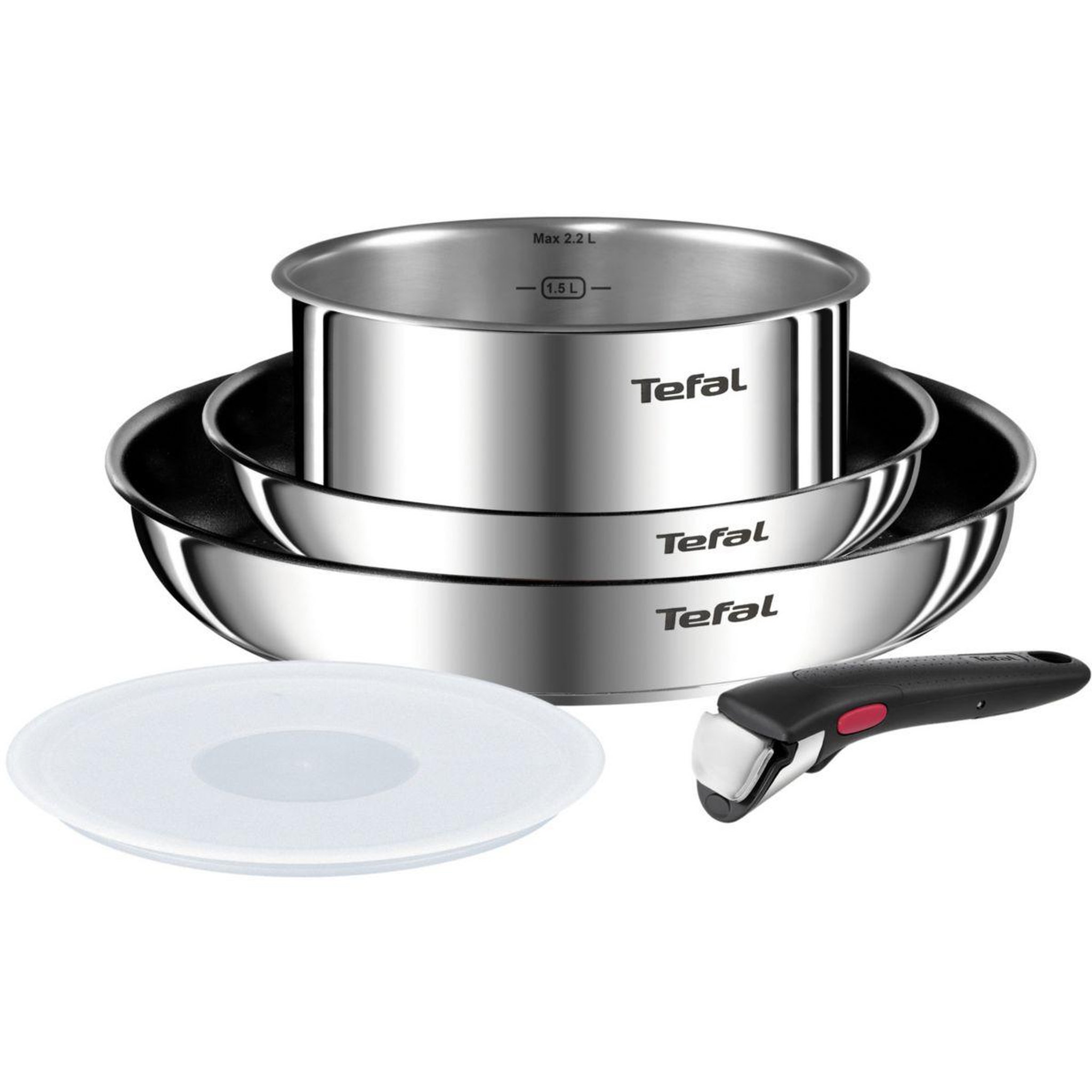 Voir la diapositive 1 : TEFAL Batterie de cuisine Ingenio Emotion 5 pcs L8975S04
