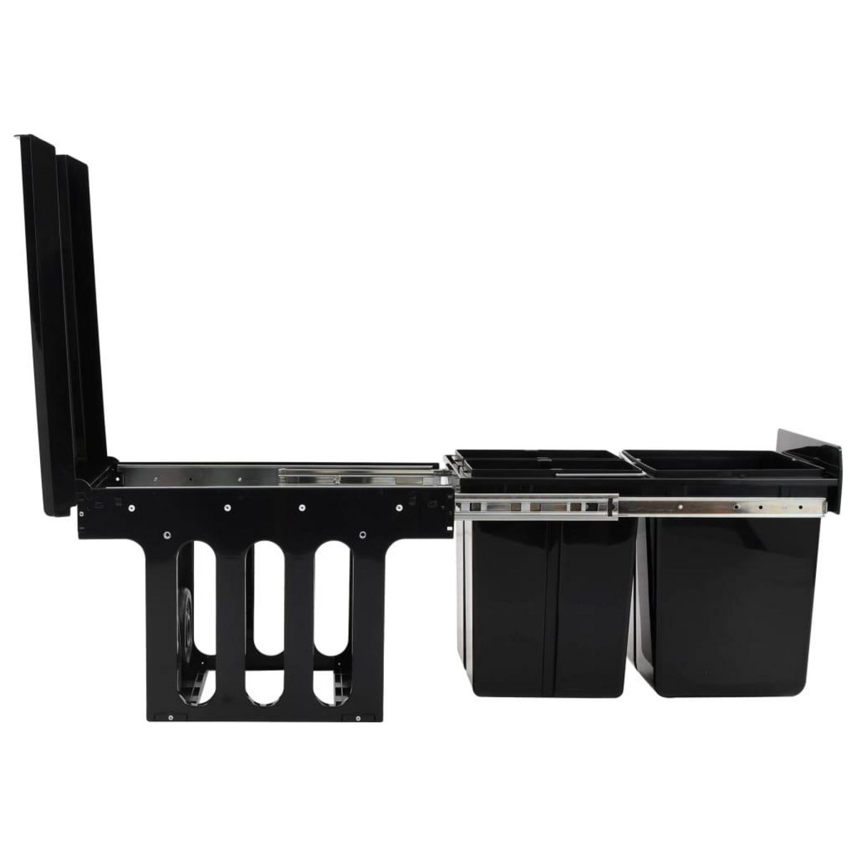 VIDAXL Poubelle amovible de cuisine fermeture en douceur 48 L